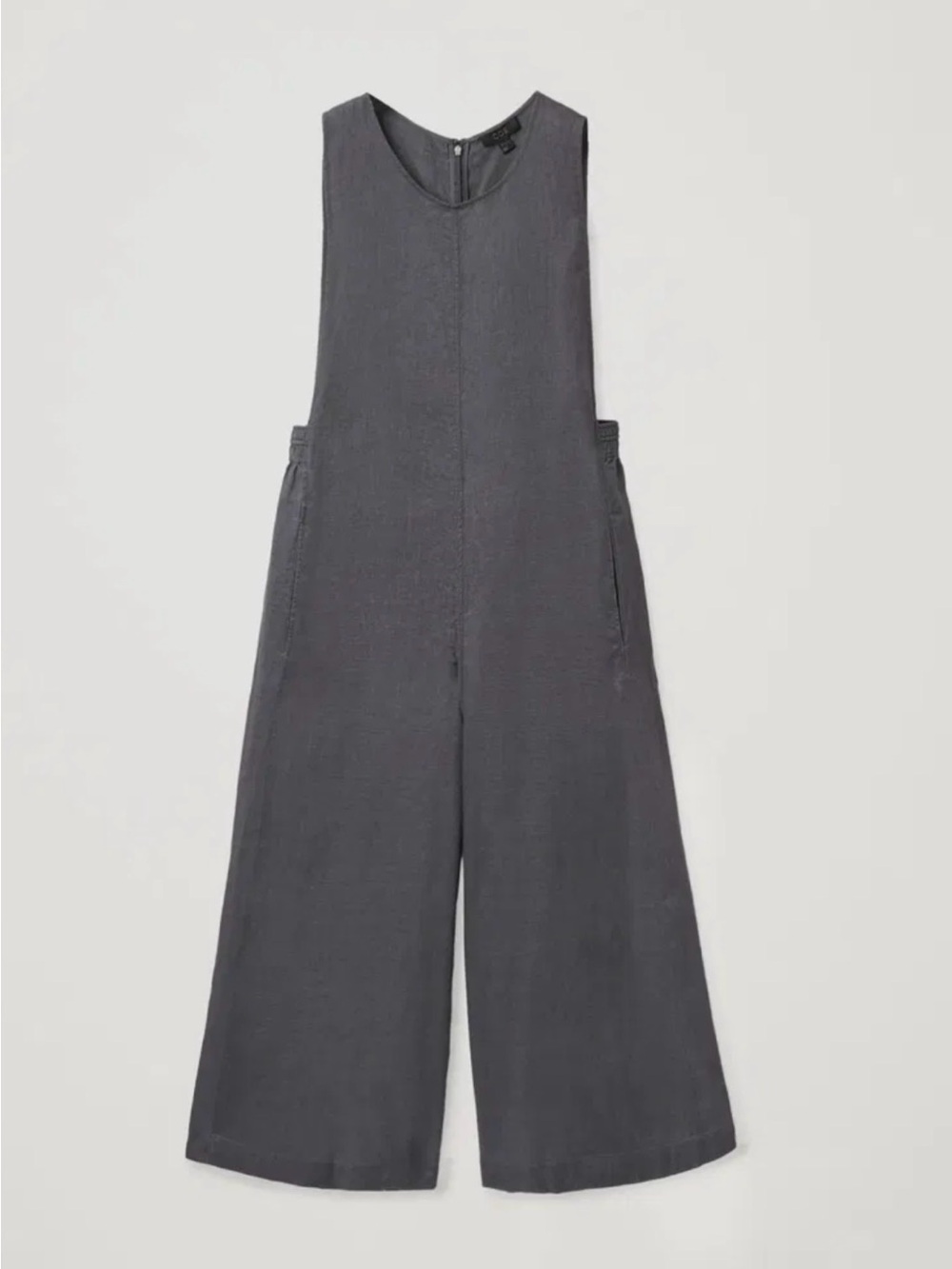 COS Sleeveless Wide-Leg Linen Jumpsuit in Dark Gray, S - Picture 5 of 16